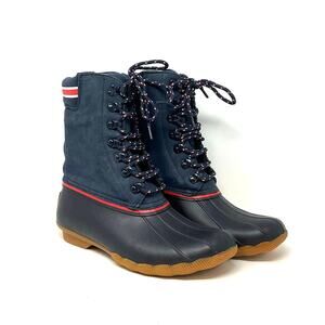 Goop X Sperry Saltwater Limited Edition Blue Rain Boots Women's Size‎ 6M